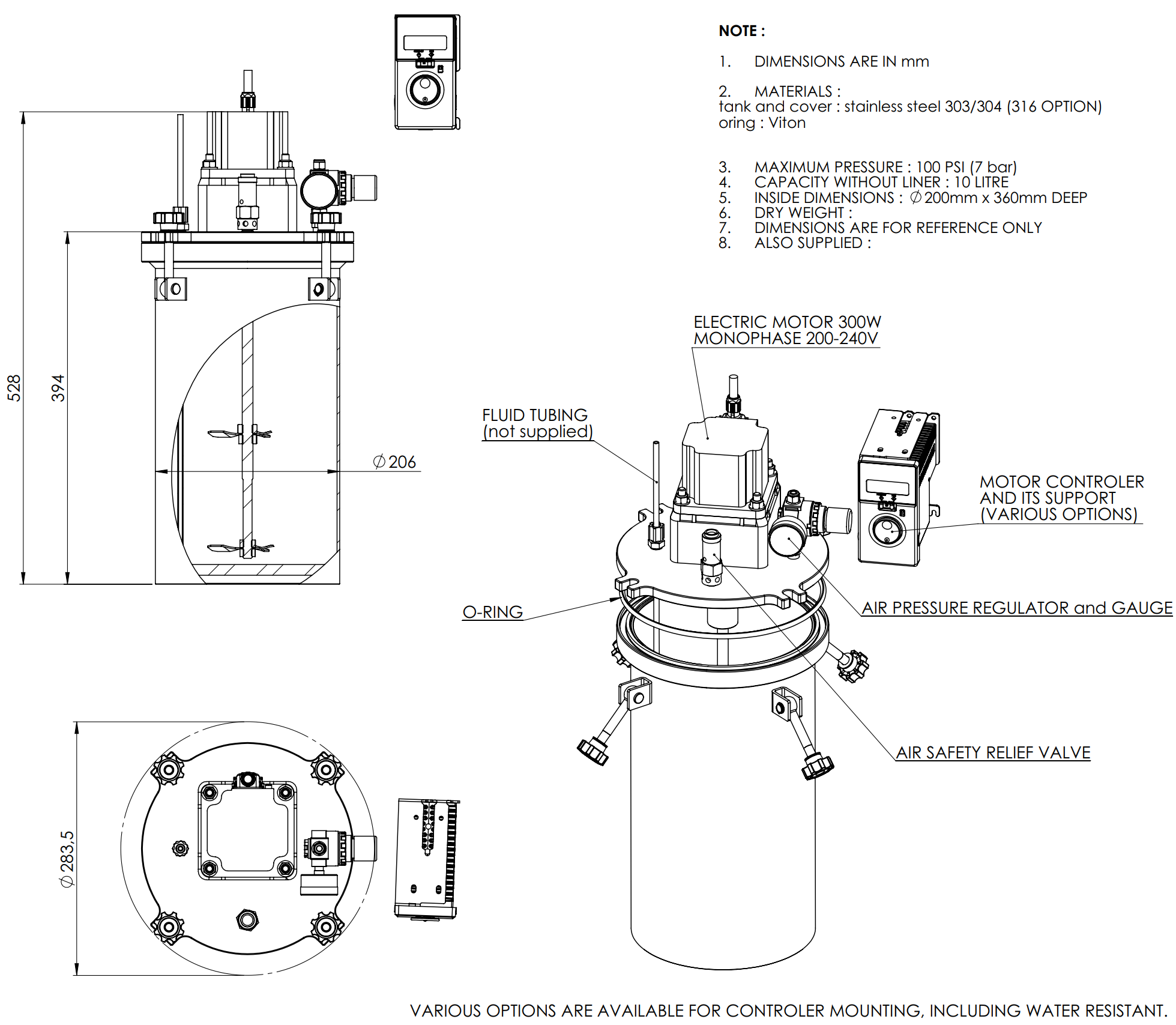 10L STEL Series Pressure Vessel