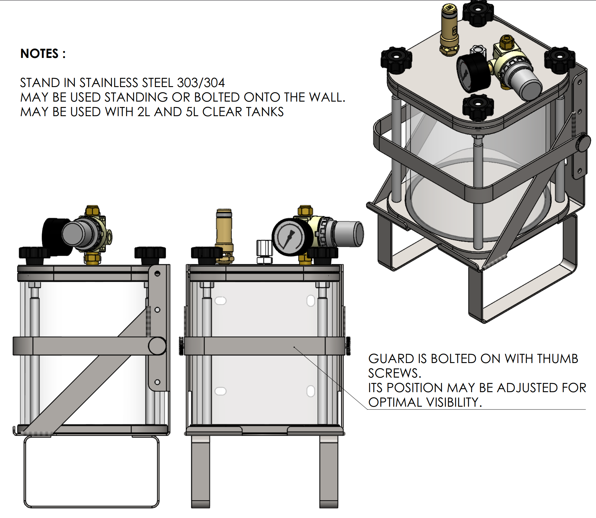 Stand for 2&5l Pressure Vessel