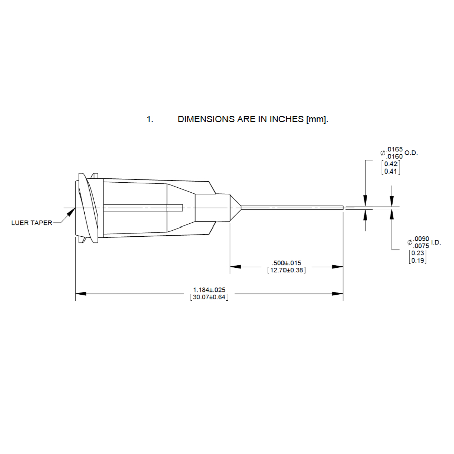 7005008 Drawing Nordson Dispensing Tip Clear