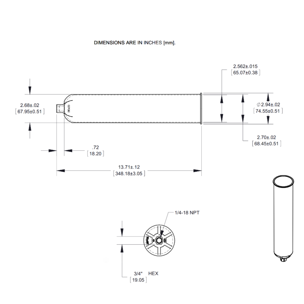 7013708 Drawing Nordson clear cartridge Optimum 32 oz