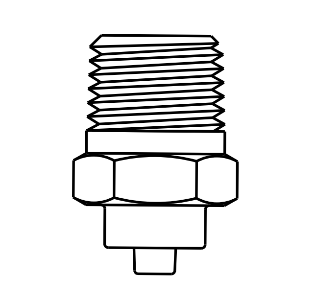 Tip Adapter 1/4" NPT Nickel Platted Brass