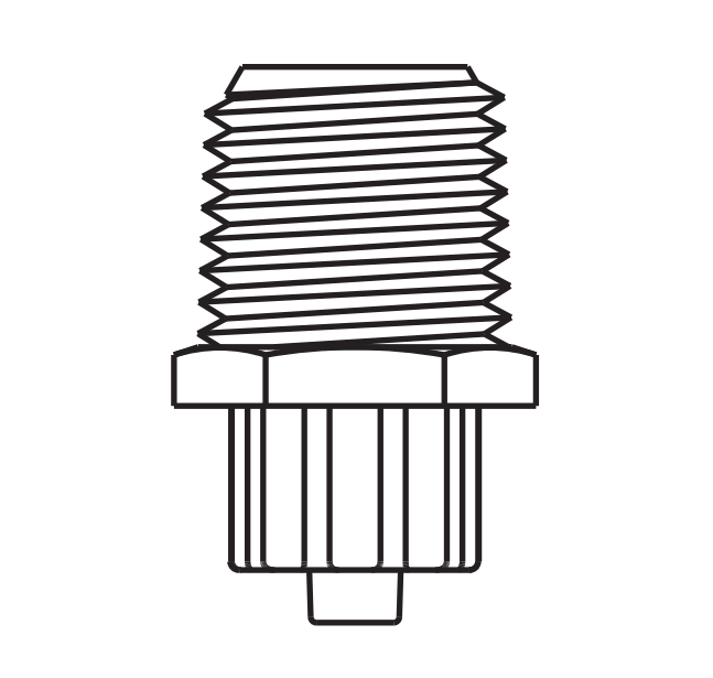 Tip Adapter 1/4" NPT Polypropylene Black