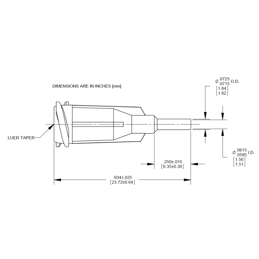 7018029 Drawing Nordson Dispensing Tip Olive