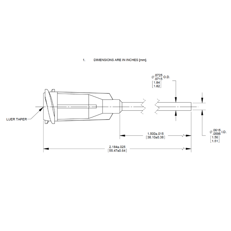 7018035 Drawing Nordson Dispensing Tip Olive