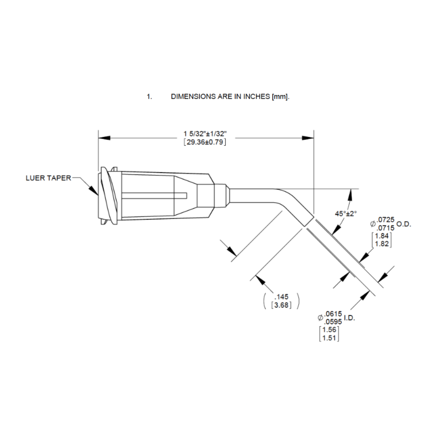 7018044 Drawing Nordson Dispensing Tip Olive