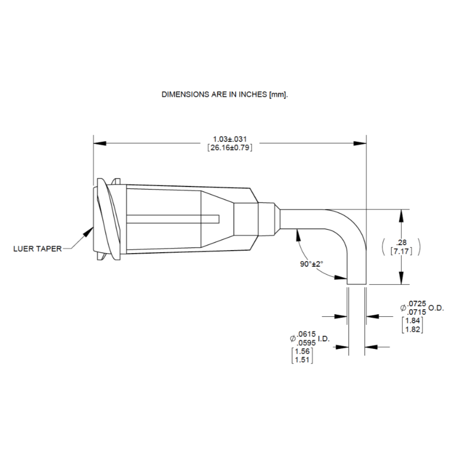 7018045 Drawing Nordson Dispensing Tip Olive