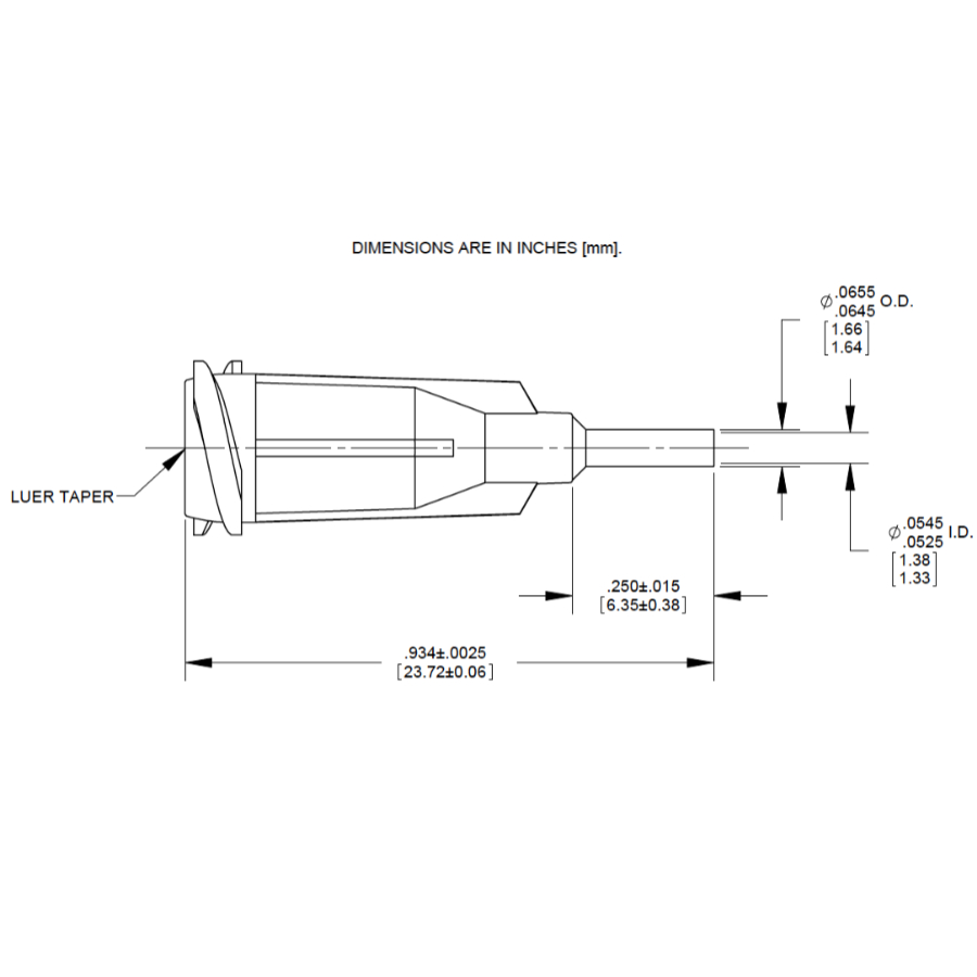 7018056 Drawing Nordson Dispensing Tip Amber