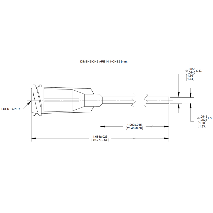 7018059 Drawing Nordson Dispensing Tip Amber