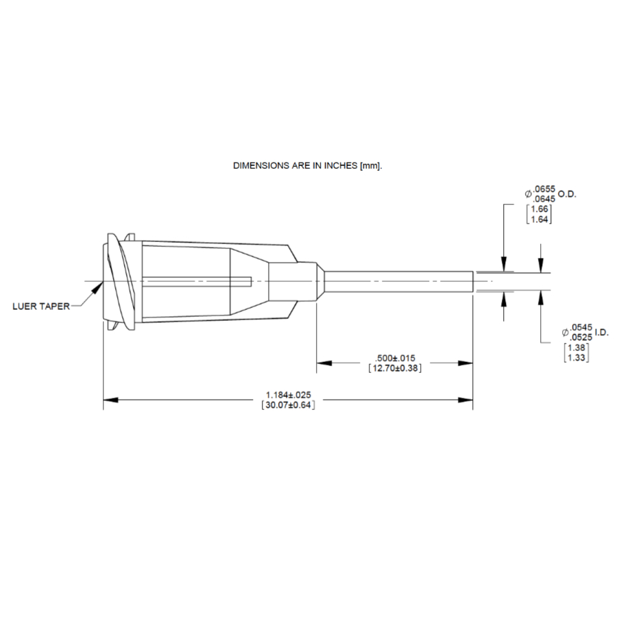 7018068 Drawing Nordson Dispensing Tip Amber