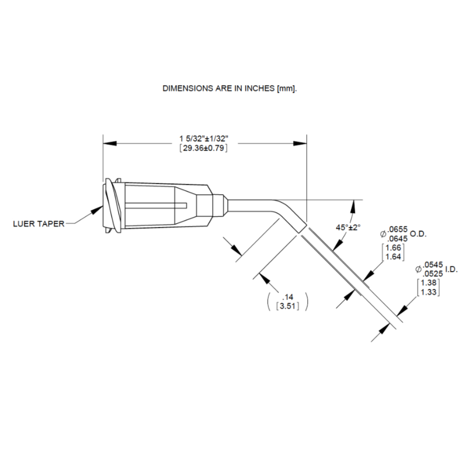 7018069 Drawing Nordson Dispensing Tip Amber