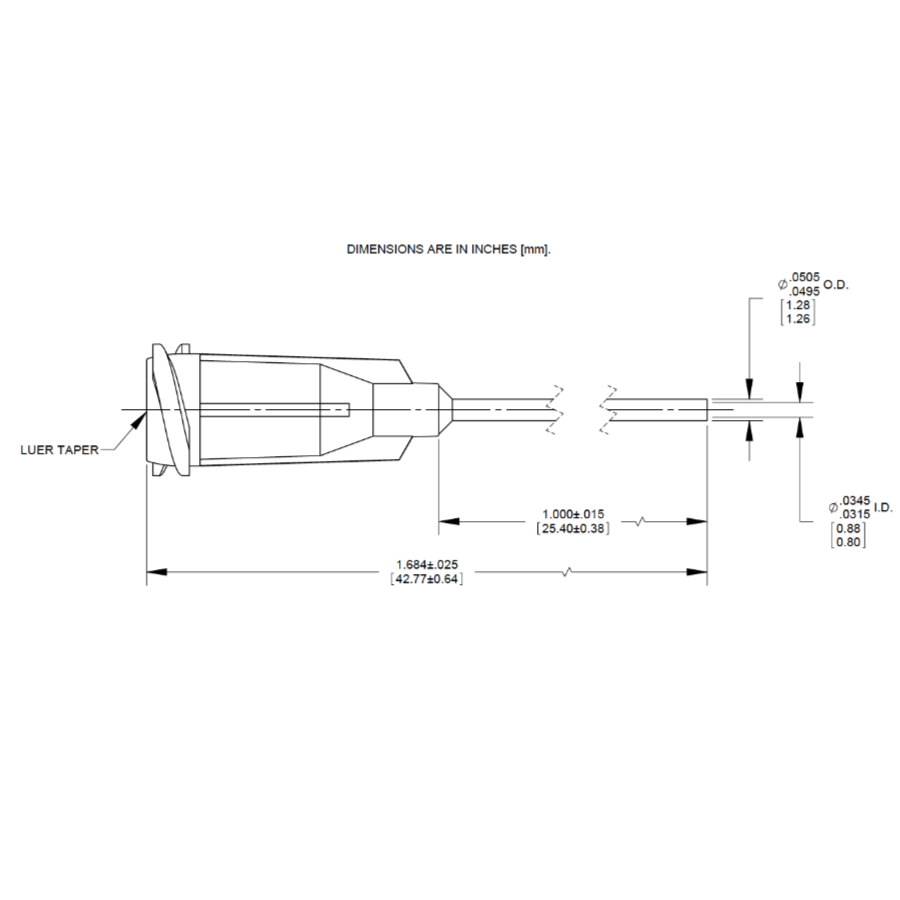 7018110 Drawing Nordson Dispensing Tip Green