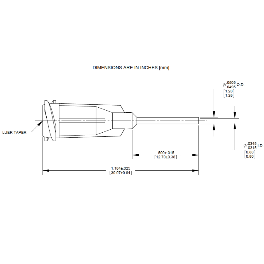 7018122 Drawing Nordson Dispensing Tip Green