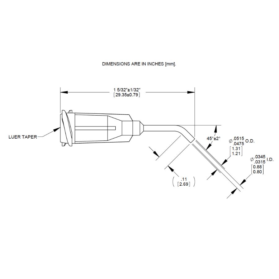 7018123 Drawing Nordson Dispensing Tip Green