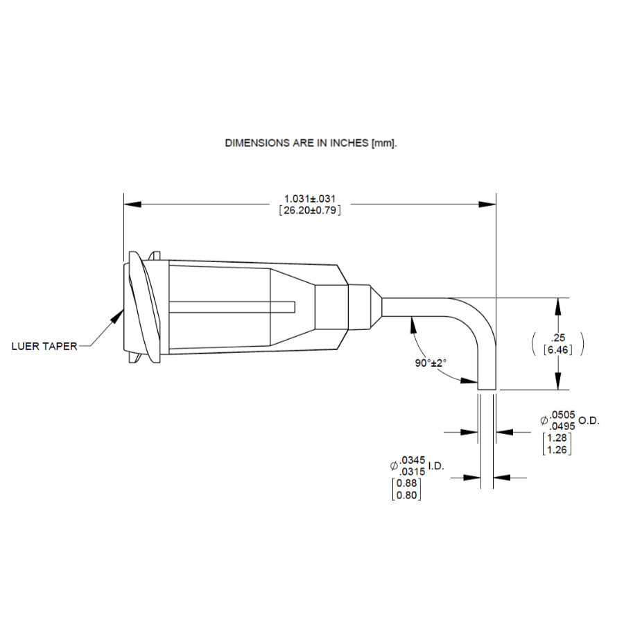 7018124 Drawing Nordson Dispensing Tip Green