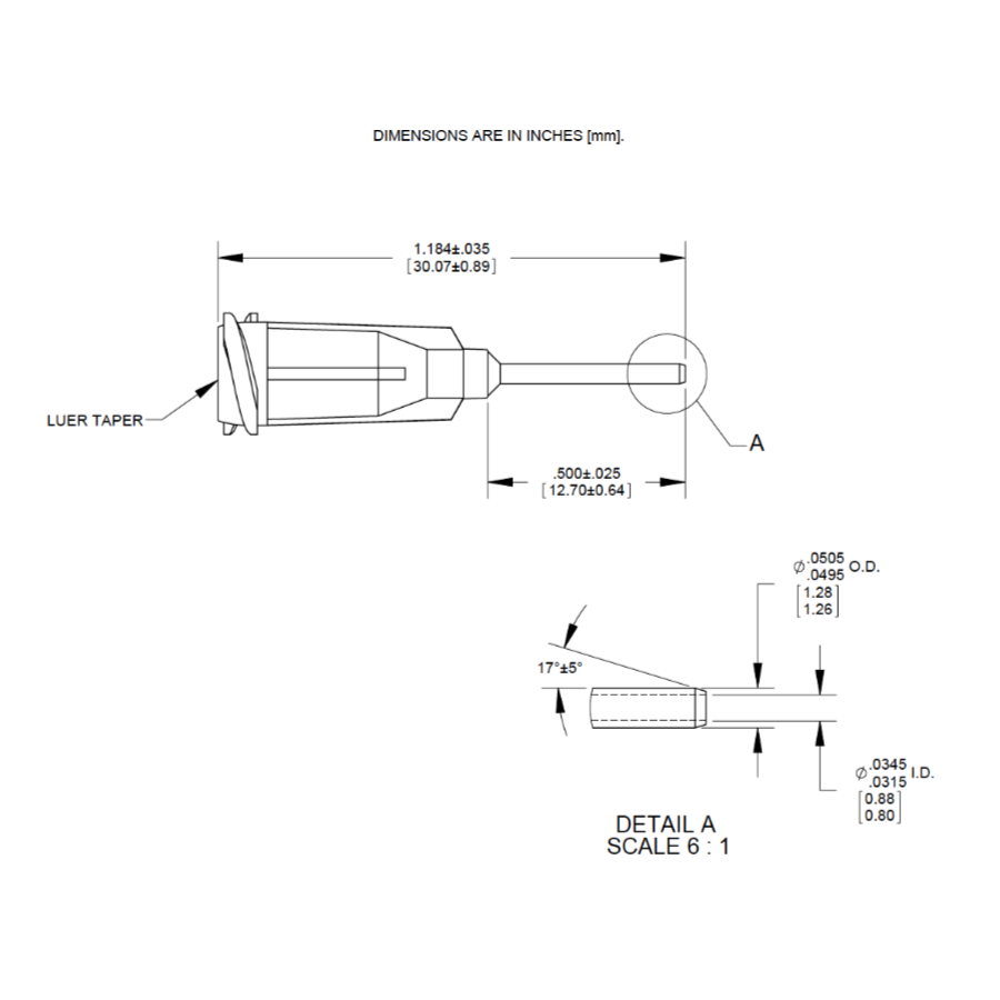 7018129 Drawing Nordson Chamfered Tip Green