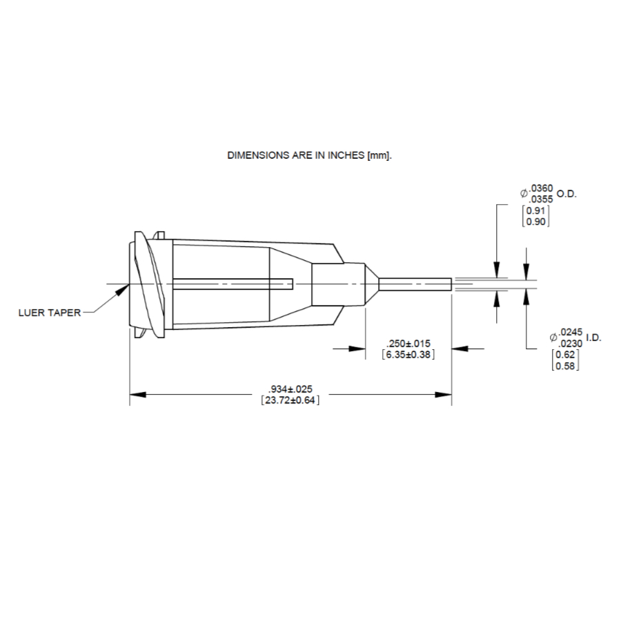 7018163 Drawing Nordson Dispensing Tip Pink