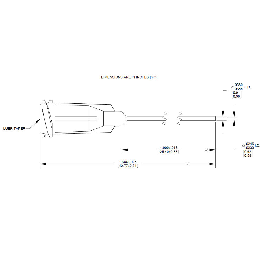 7018166 Drawing Nordson Dispensing Tip Pink