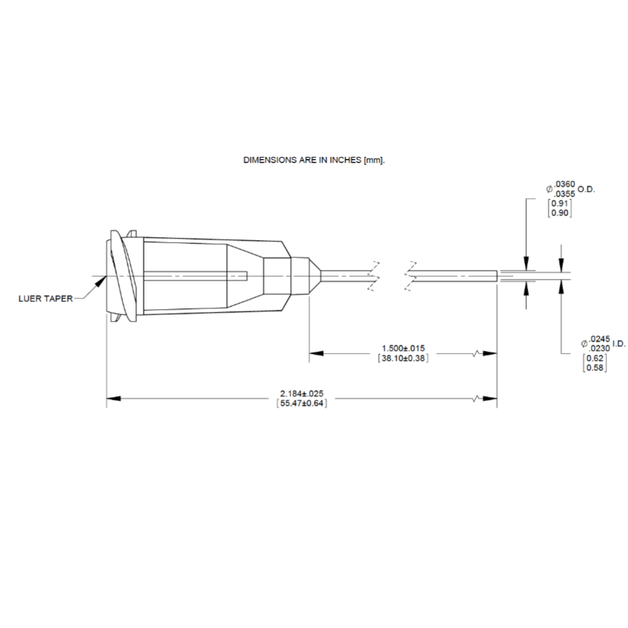 7018169 Drawing Nordson Dispensing Tip Pink