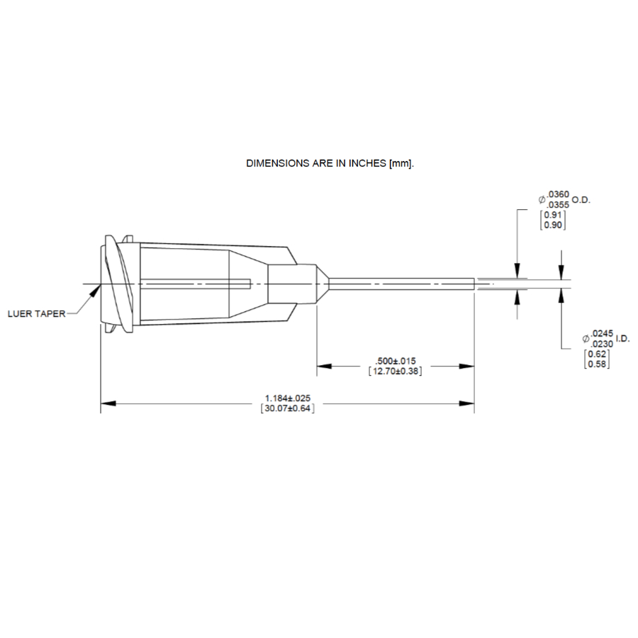 7018178 Drawing Nordson Dispensing Tip Pink