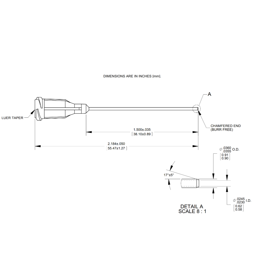 7018188 Drawing Nordson Chamfered Tip Pink