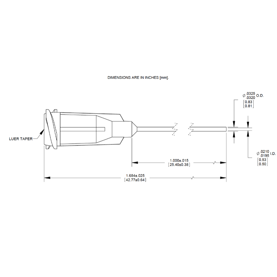 7018223 Drawing Nordson Dispensing Tip Purple