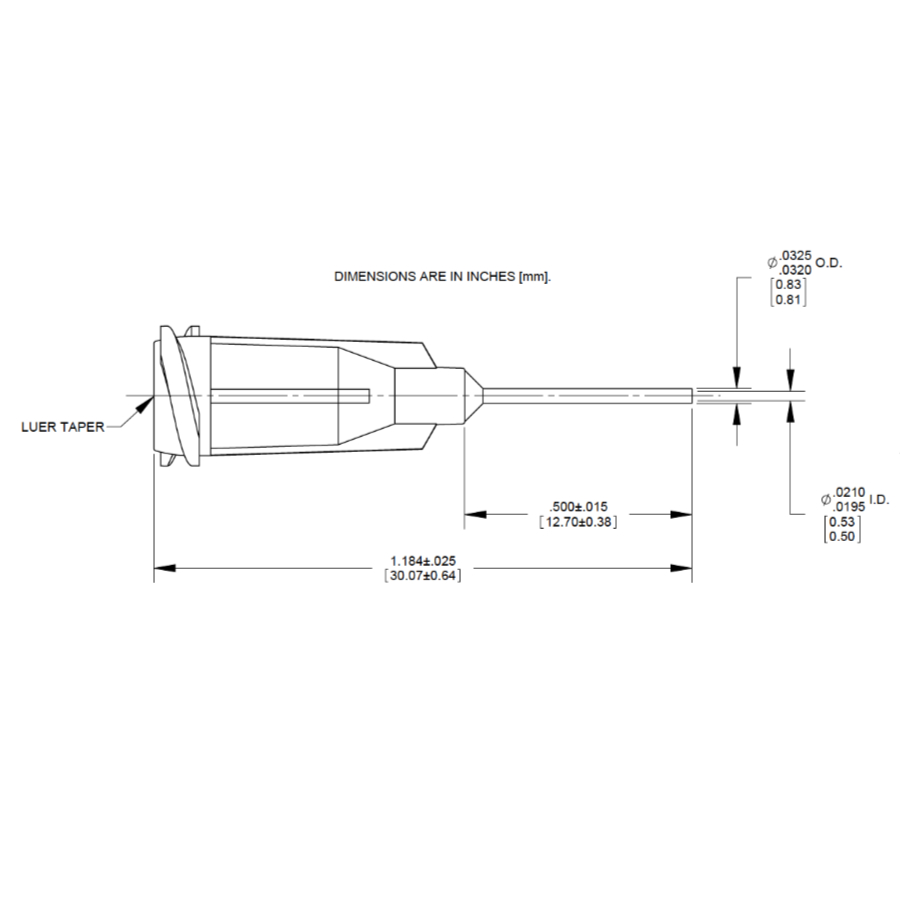 7018233 Drawing Nordson Dispensing Tip Purple