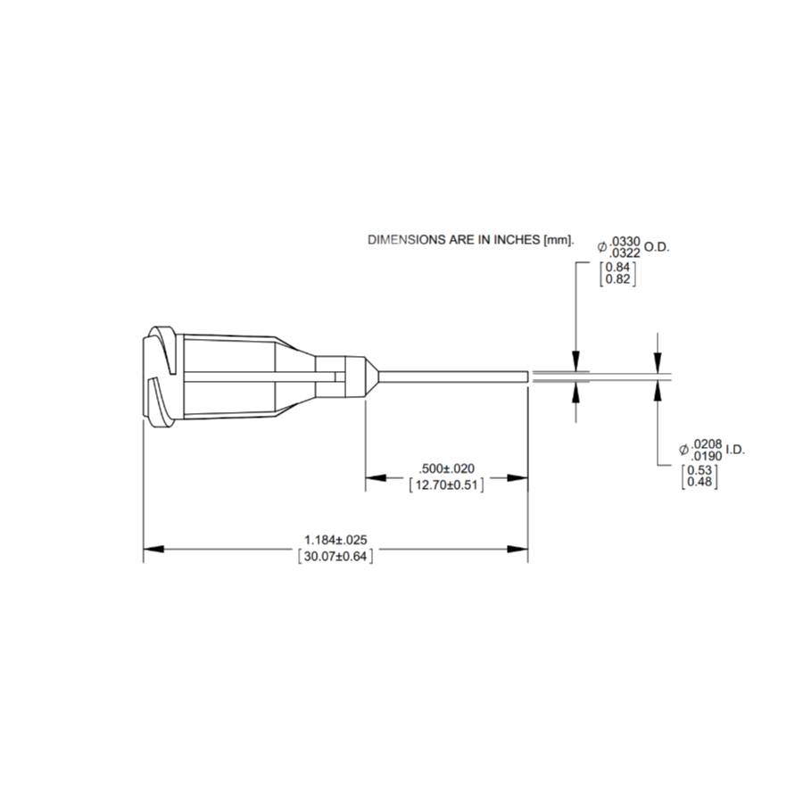 7018243 Drawing Nordson PTFE coated Tip Purple