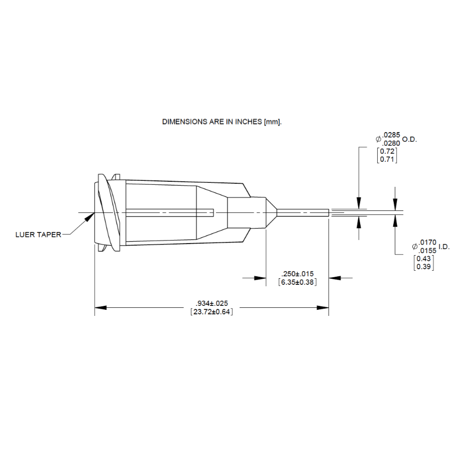 7018261 Drawing Nordson Dispensing Tip Blue