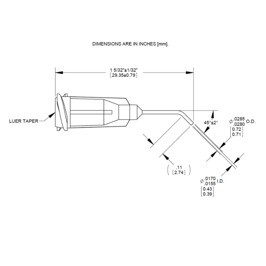 7018269 Drawing Nordson Dispensing Tip Blue