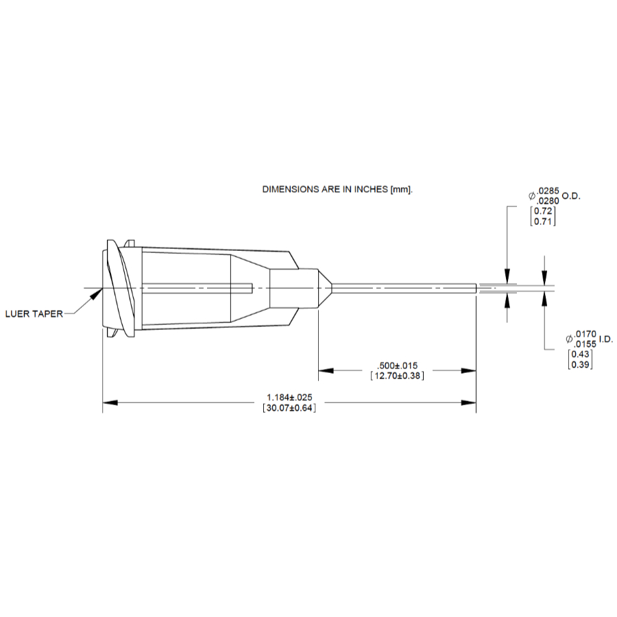 7018272 Drawing Nordson Dispensing Tip Blue