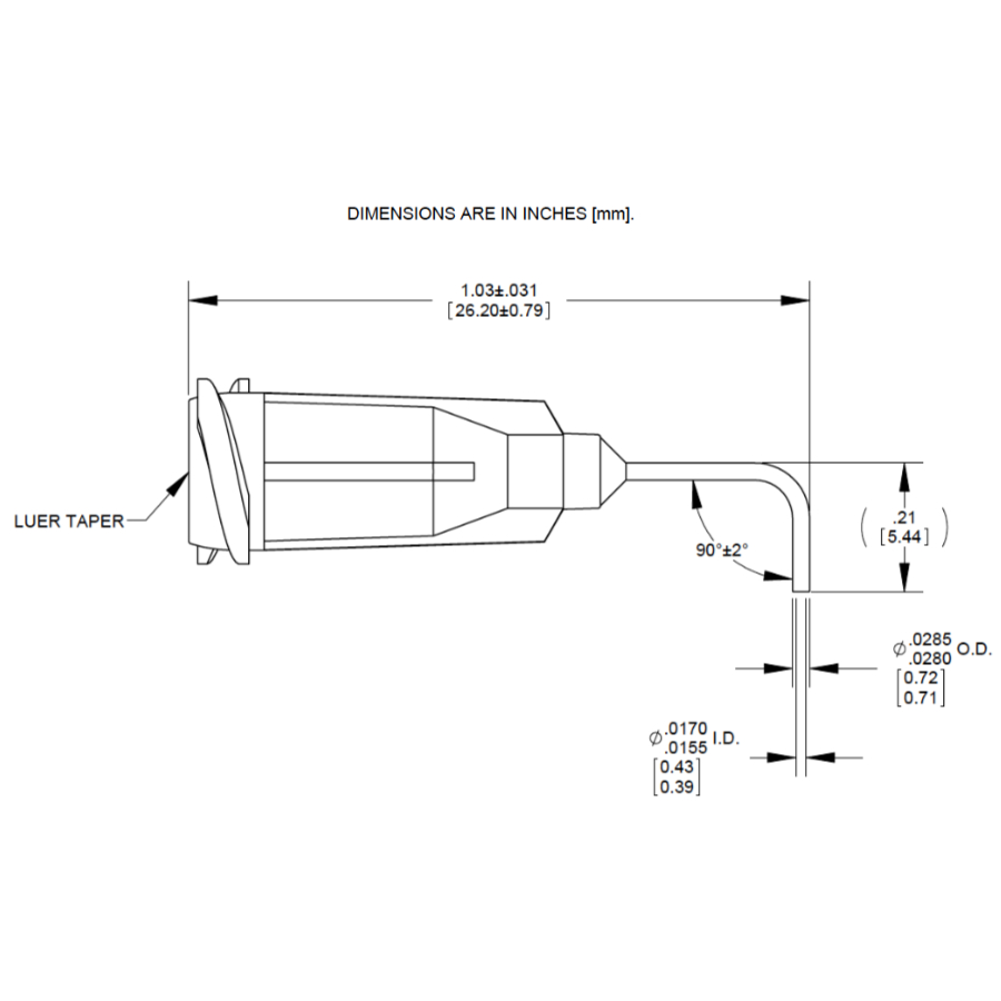 7018274 Drawing Nordson Dispensing Tip Blue