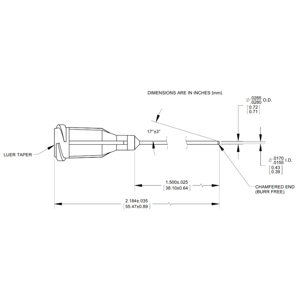 7018281 Drawing Nordson Chamfered Tip Blue