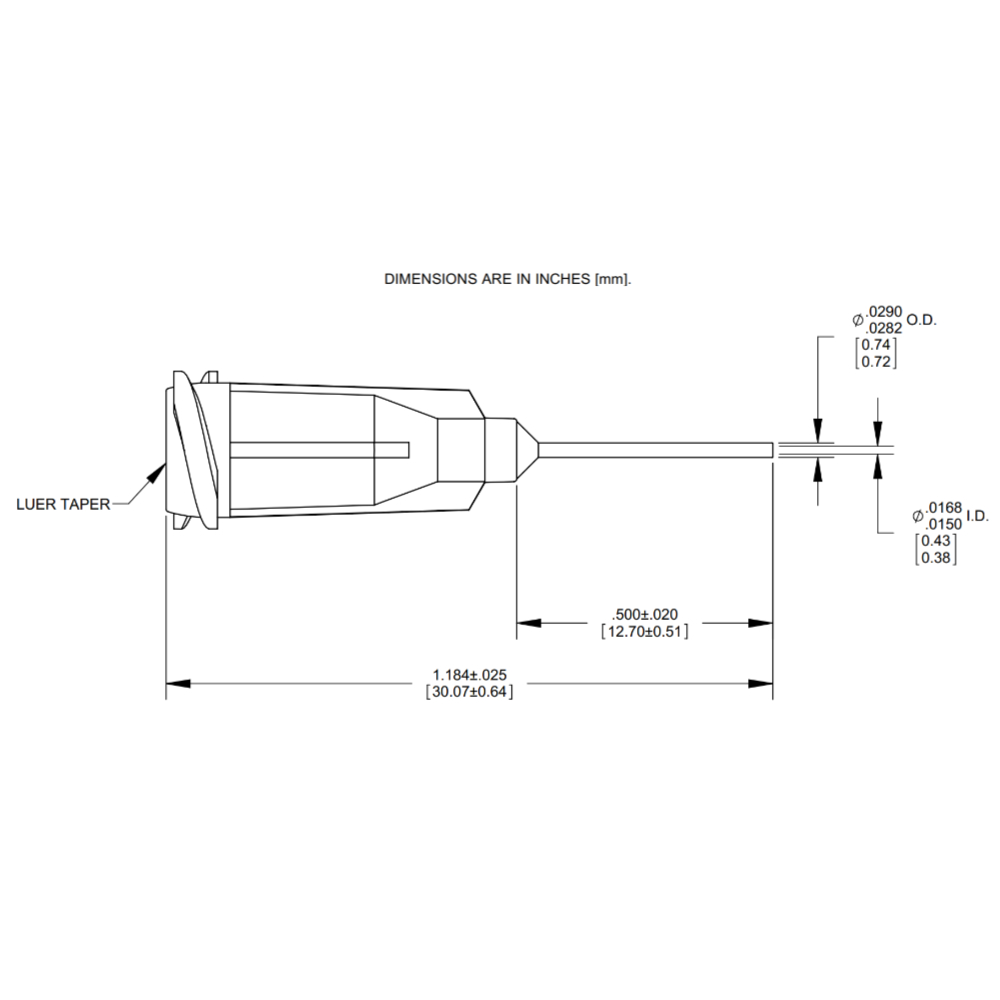 7018290 Drawing Nordson PTFE coated Tip Blue