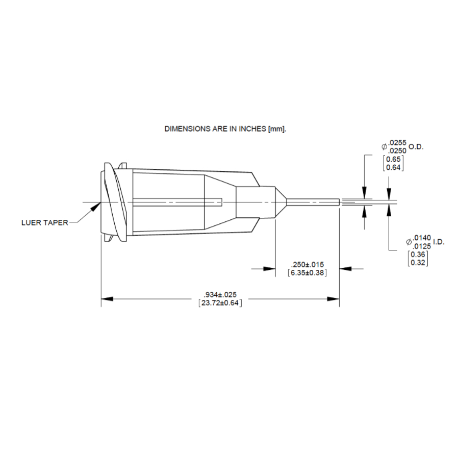 7018302 Drawing Nordson Dispensing Tip Orange