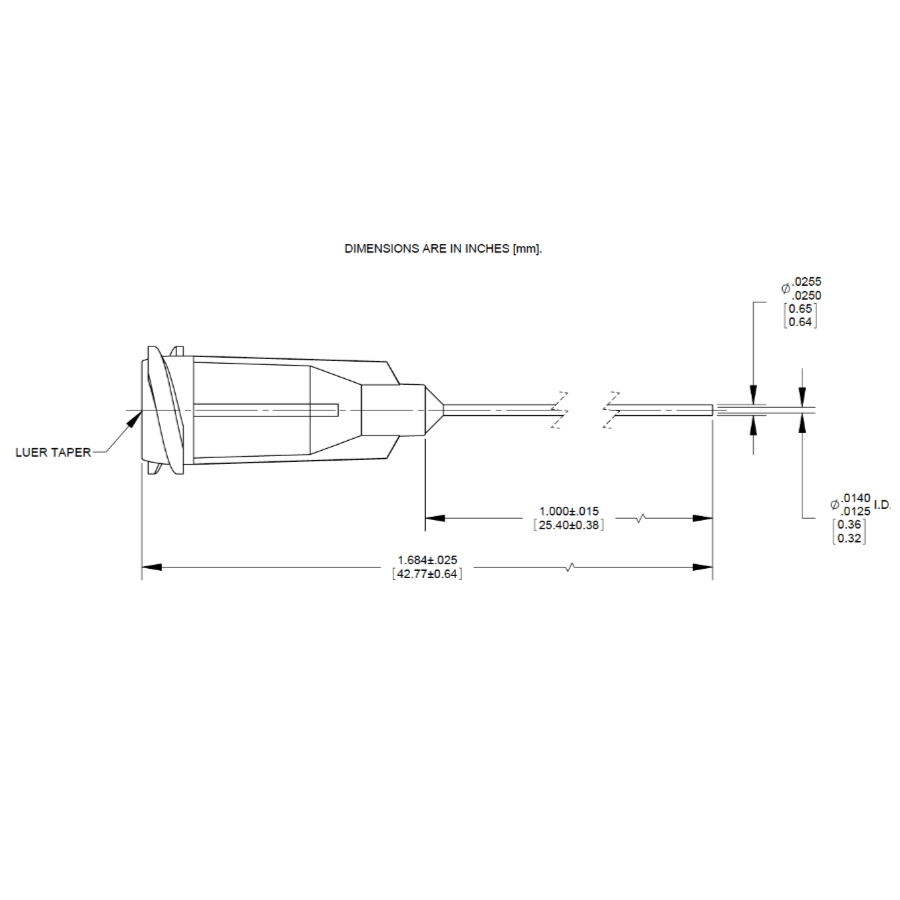 7018305 Drawing Nordson Dispensing Tip Orange