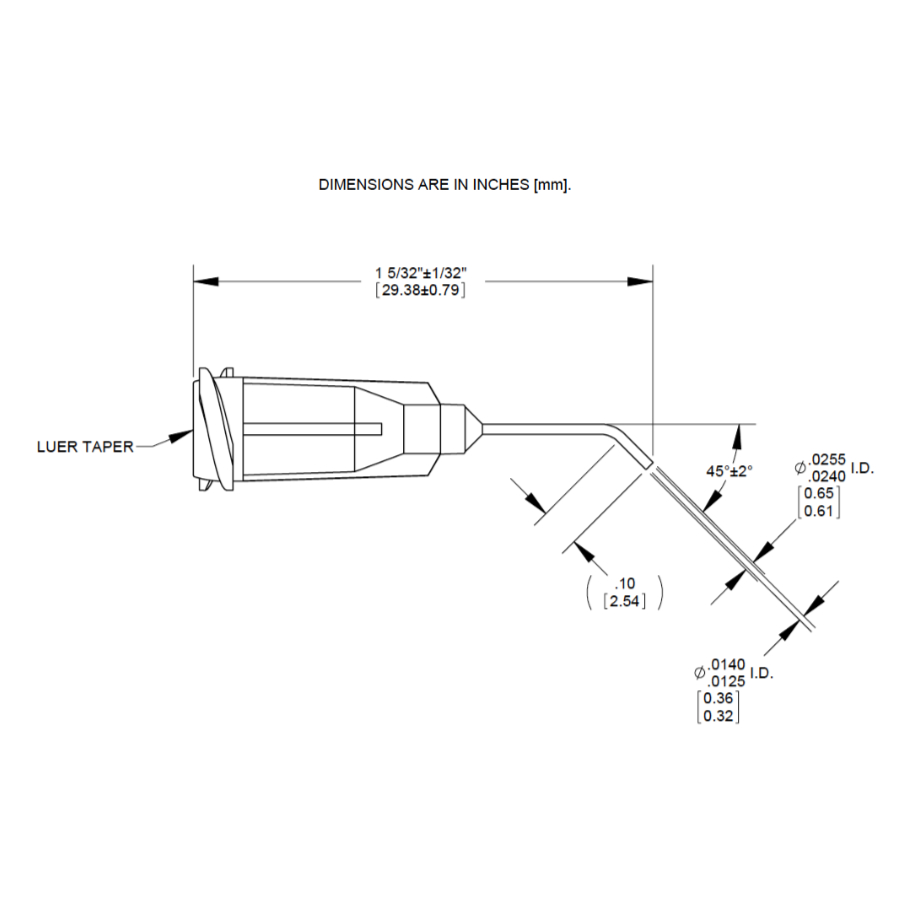 7018311 Drawing Nordson Dispensing Tip Orange