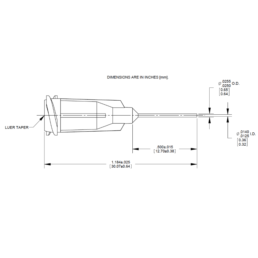 7018314 Drawing Nordson Dispensing Tip Orange