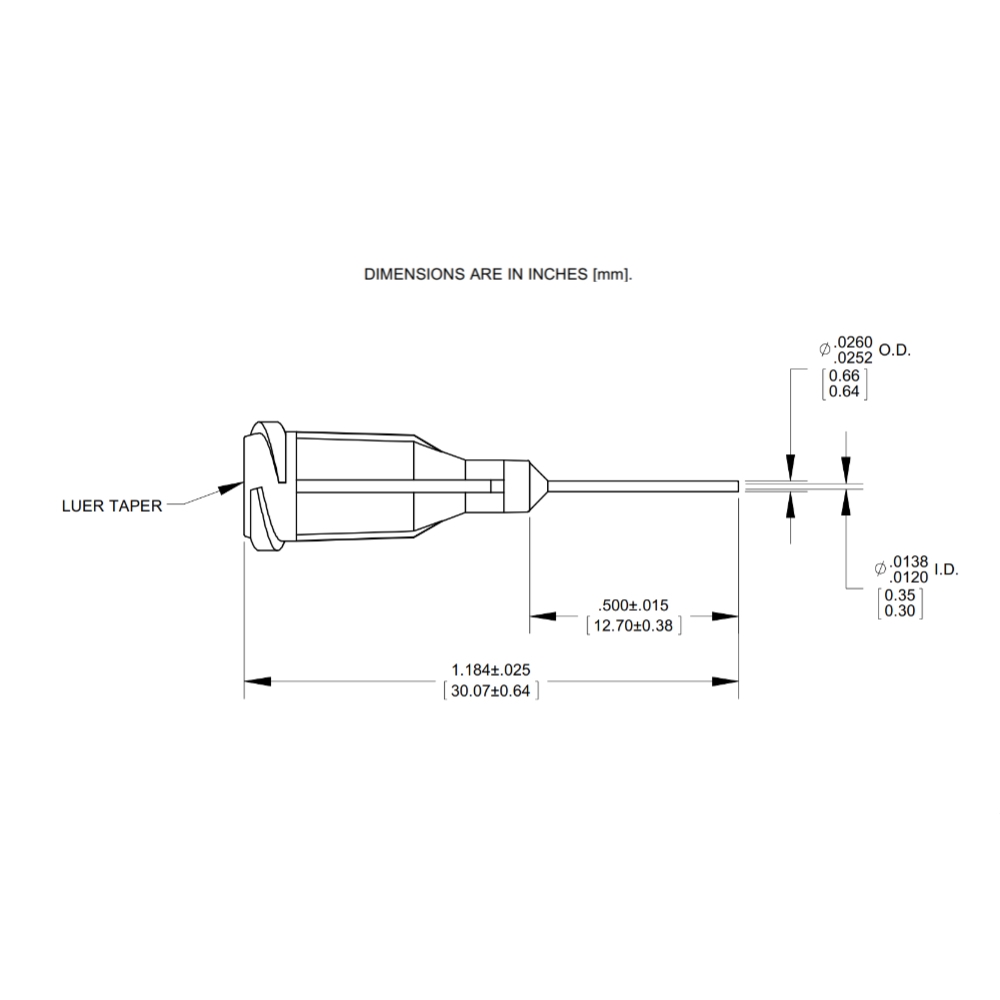 7018326 Drawing Nordson PTFE coated Tip Orange