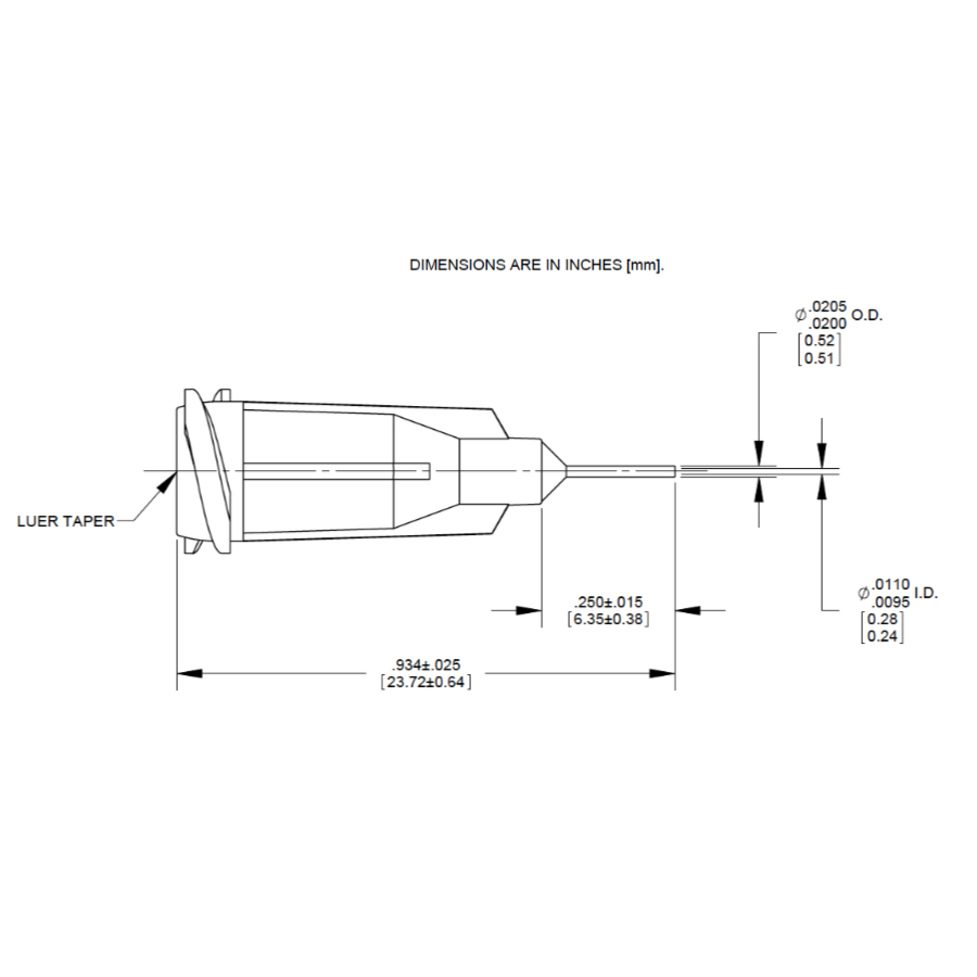 7018333 Drawing Nordson Dispensing Tip Red