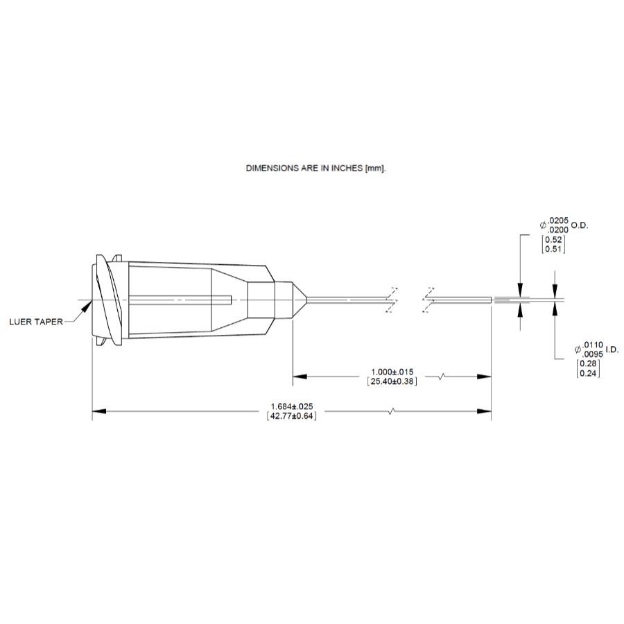 7018336 Drawing Nordson Dispensing Tip Red