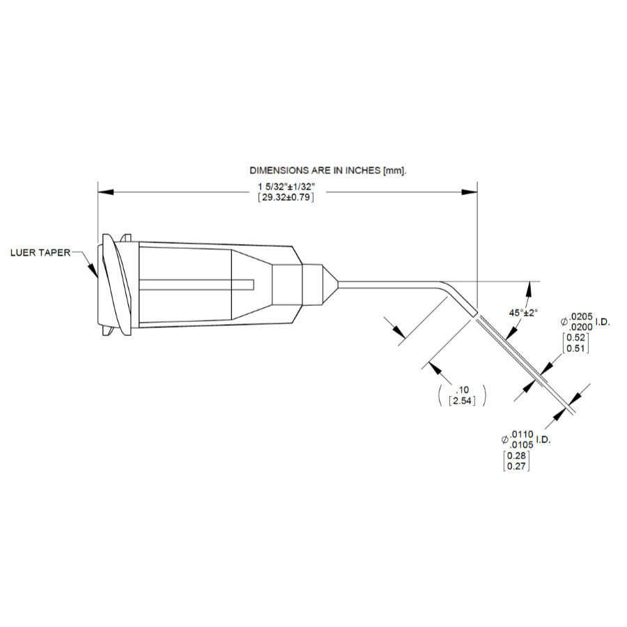 7018342 Drawing Nordson Dispensing Tip Red