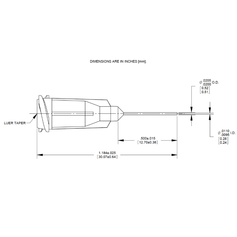 7018345 Drawing Nordson Dispensing Tip Red