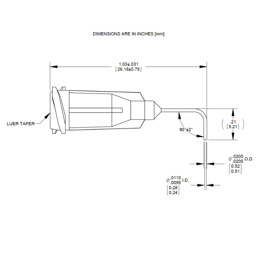 7018347 Drawing Nordson Dispensing Tip Red