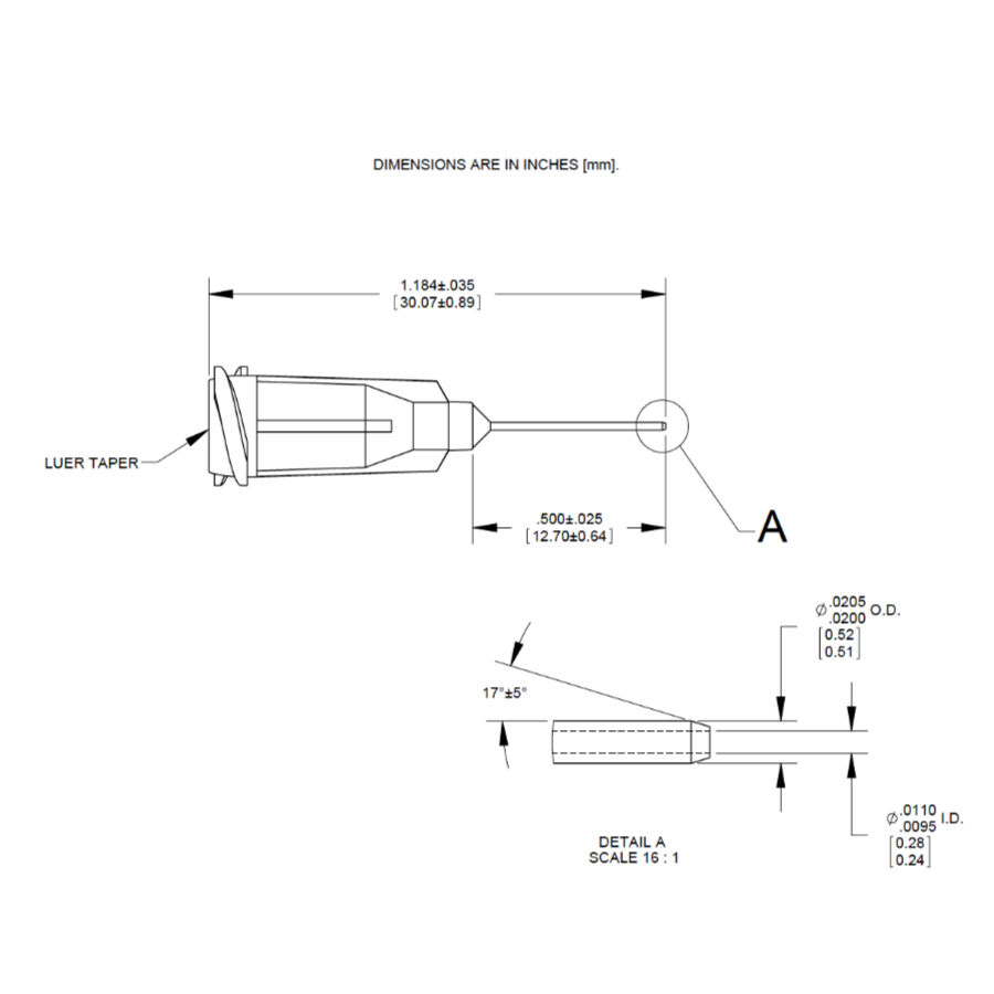 7018352 Drawing Nordson Chamfered Tip Red