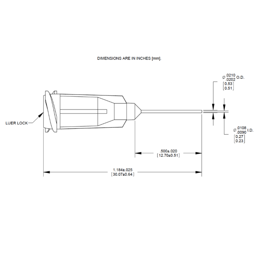 7018359 Drawing Nordson PTFE coated Tip Red