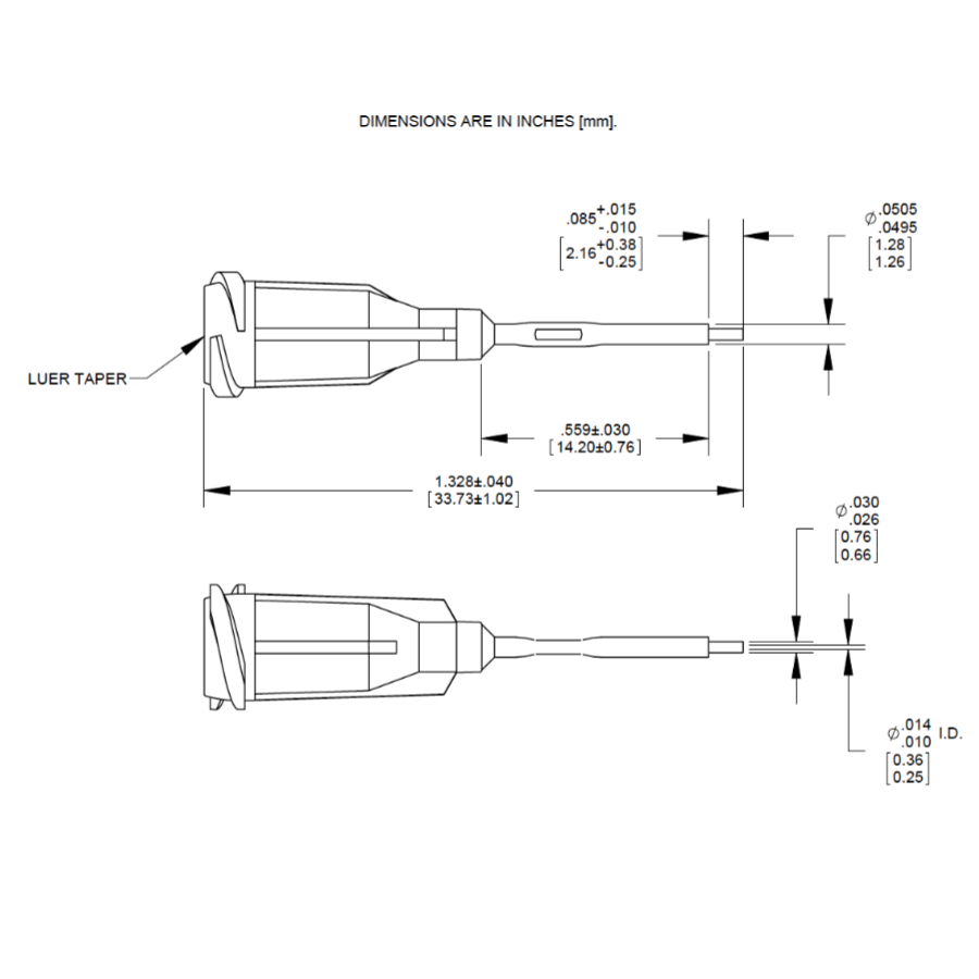 7018388 Drawing Nordson PTFE lined Tip Pink