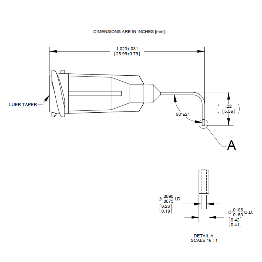 7018405 Drawing Nordson Dispensing Tip Clear