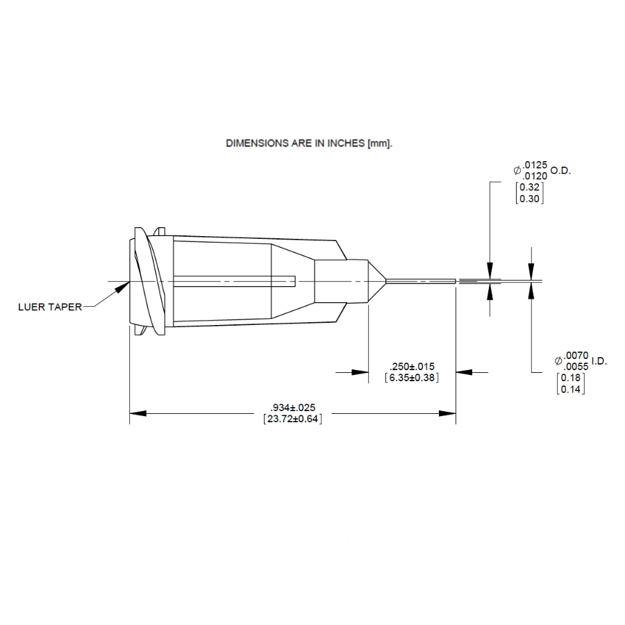 7018424 Drawing Nordson Dispensing Tip Lavender