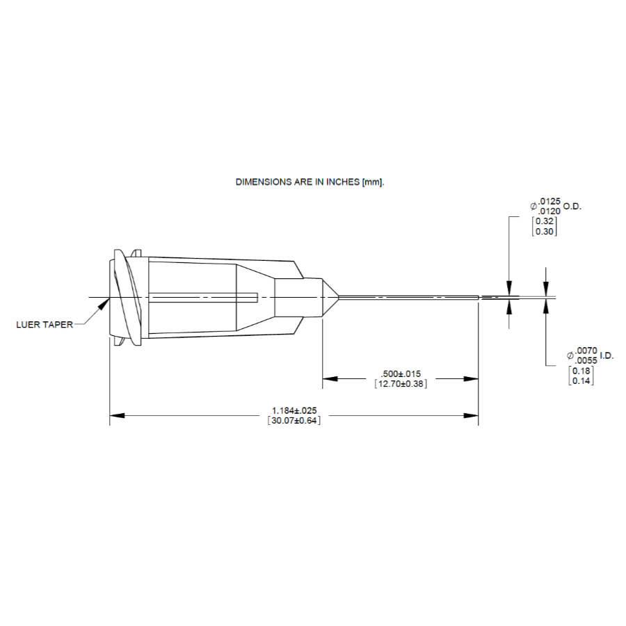 7018433 Drawing Nordson Dispensing Tip Lavender