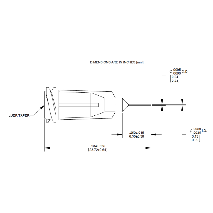 7018462 Drawing Nordson Dispensing Tip Yellow